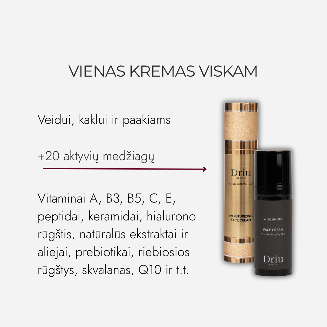 Veido Kremas Wise Unisex Light Mišriai ir Riebiai Odai