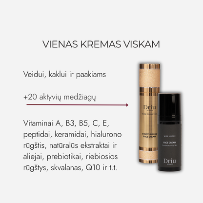 Veido Kremas Wise Unisex Light Mišriai ir Riebiai Odai