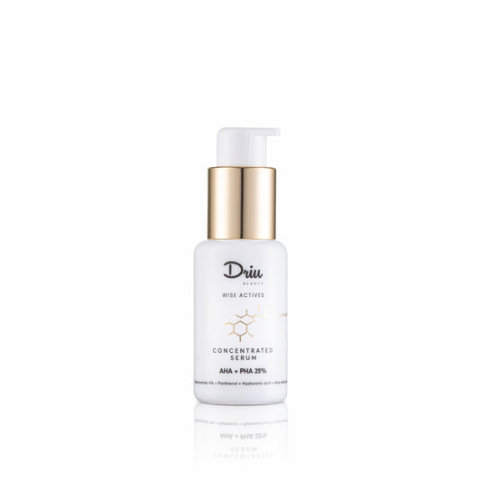 Koncentruotas rūgščių serumas AHA+PHA 25% Wise Actives, 50 ml