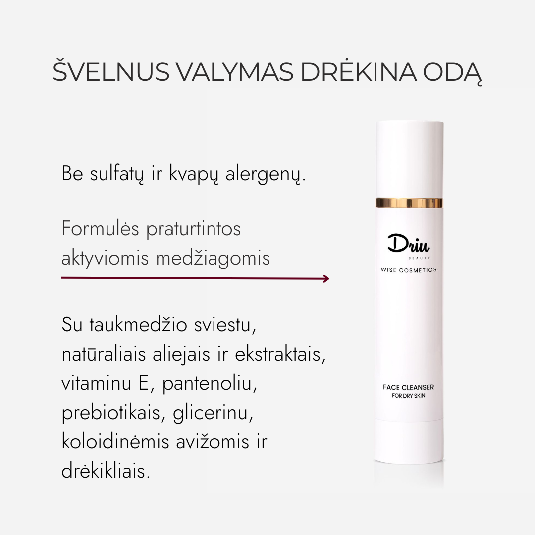 Veido Prausiklis Sausai / Normaliai Odai Wise Cosmetics, 110 ml