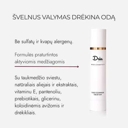 Veido Prausiklis Sausai / Normaliai Odai Wise Cosmetics, 110 ml